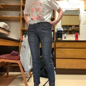 Cargo-Style Grey Free People Jeans